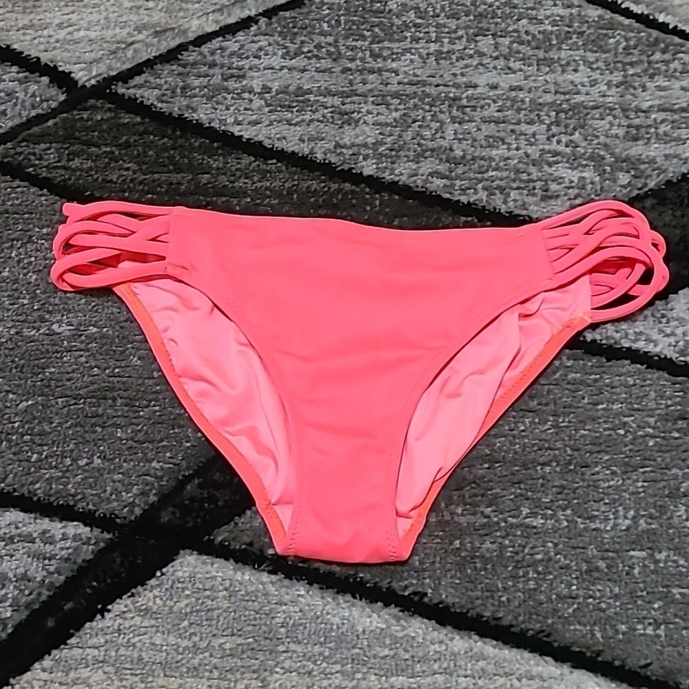 VS PINK 2016 STRAPPY METAL LOGO BIKINI SWIMSUIT BOTTOM SWIMWEAR